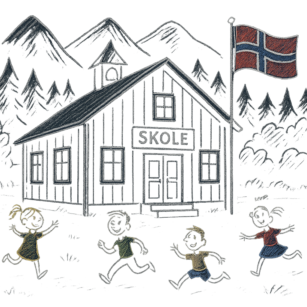 illustrasjon av gratis skole - som er velferds gode
