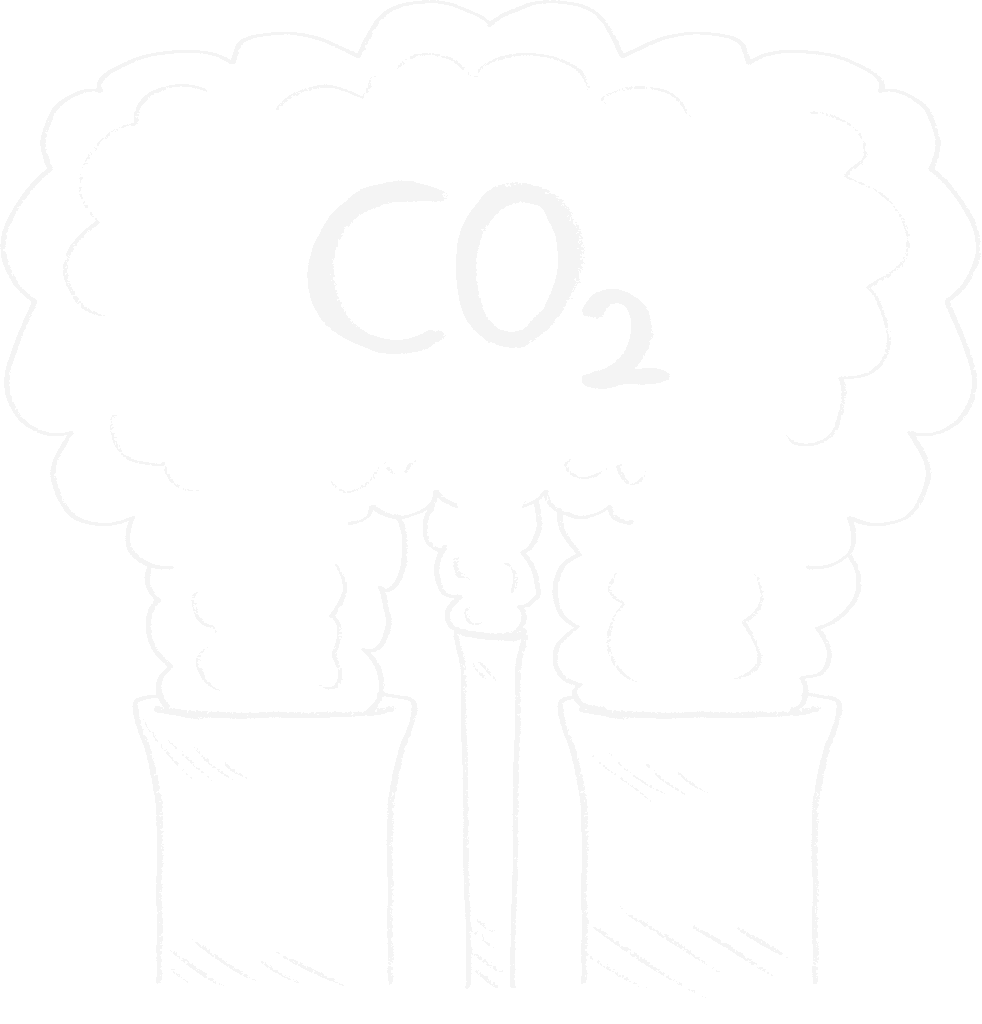 illustrasjon av co2 og produksjon og industri