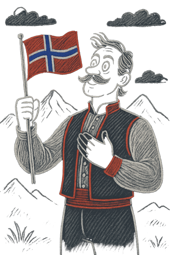 illustrasjon av en norsk medborger