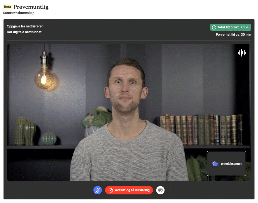 AI-prøvemuntlig lar seg øve til muntlig eksamen og fagsamtaler