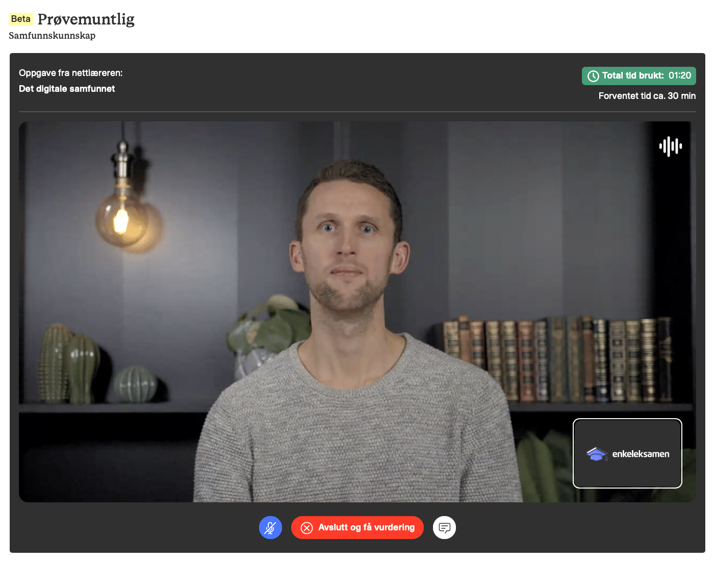 AI-prøvemuntlig lar seg øve til muntlig eksamen og fagsamtaler